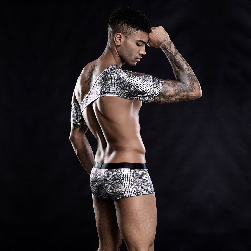 Free Shipping For Men's Lingerie Bar Snakeskin Show