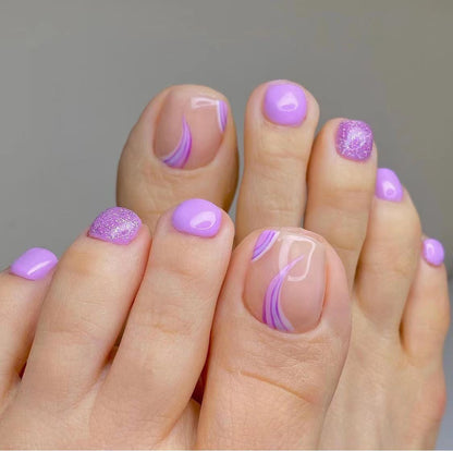 Removable Toe Nail Art, Wear-On Foot Nails