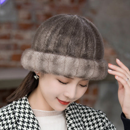 Winter Mink Fur Hat - Stylish & Warm