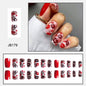 New FashionMedium Square Valentine's Day Red Nail Tips-homeunderwear