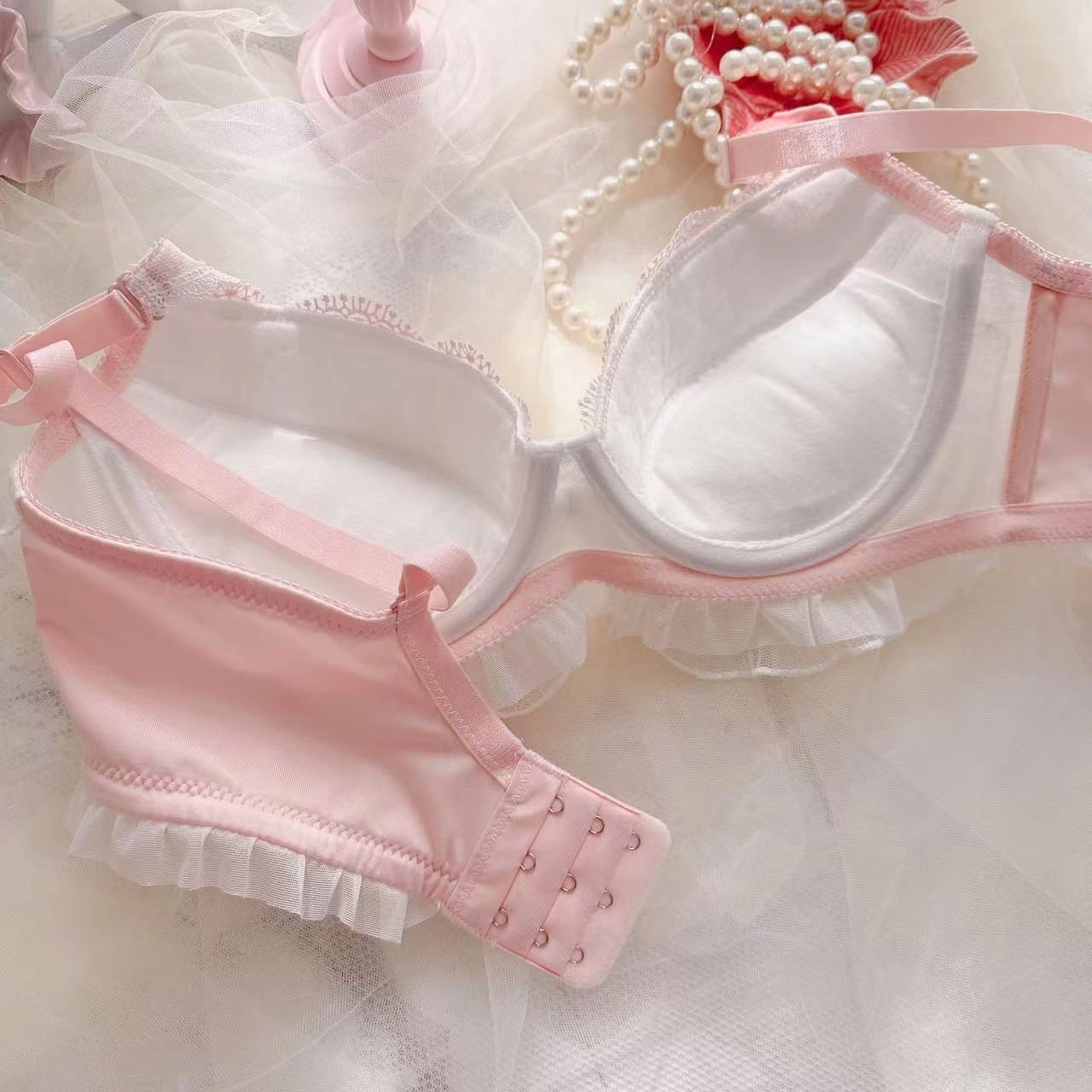 Lace Ruffle Kawaii Doll Romantic Royalcore Princess Lingerie Set