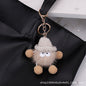 Cute Mink Fur Pom Pom Bag Charm - Stylish Accessory