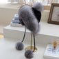 Winter Fox Fur Lined Beanie - Cozy & Cute Earflap Hat