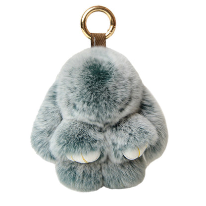 Wholesale Cute Faux Fur Bunny Keychain - Mini Decor