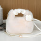 Luxury Faux Rabbit Fur Shoulder Bag - Winter