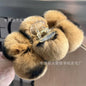 Luxury Real Rabbit Fur Large Hair Claw - Stylish Clip