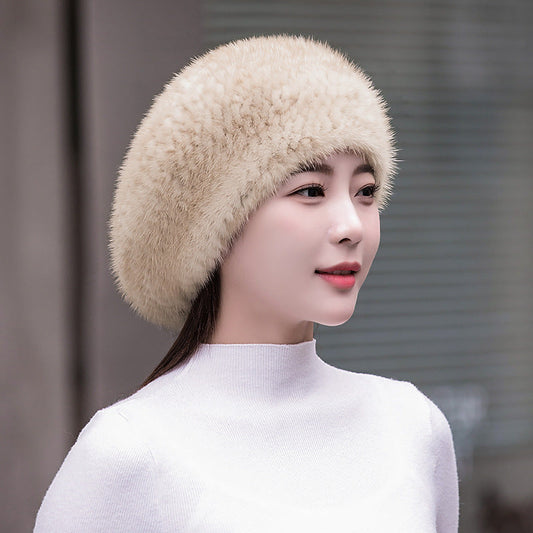 Winter Cute Rabbit Fur Cap with Cat Ears