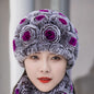 Winter Real Rabbit Fur Flower Ear Flap Hat