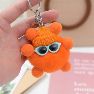 Real Rabbit Fur Rabbit Keychain Cute Fluffy Charm