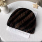 Warm Mink Fur Ear Flap Hat - Winter Accessory for Seniors