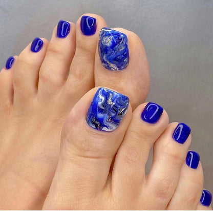 Removable Toe Nail Art, Wear-On Foot Nails