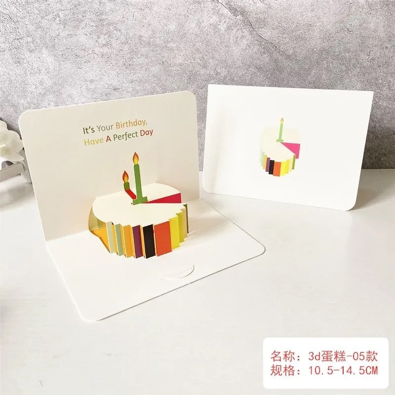 Ins - style 3D Birthday Greeting Card