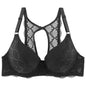 Plus Size Solid Color Lace Bra