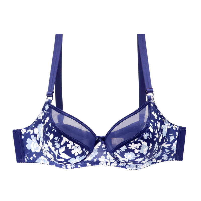 Plus Size Sexy Lace Print Bra