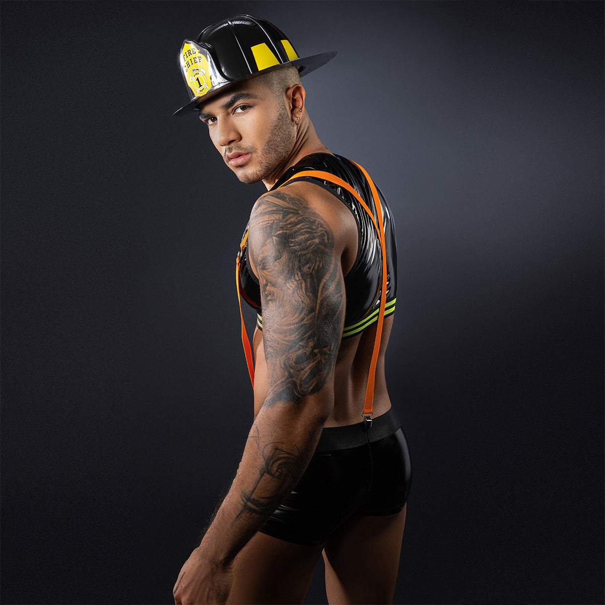 Free Shipping For Fireman Character Nightclub Men's Lingerie