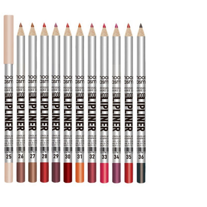 New Fashion12-Color Matte Lip Liner Set - Long-Lasting-homeunderwear