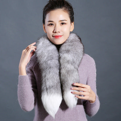 Winter Fox Fur Scarf - Stylish & Warm Neck Wrap