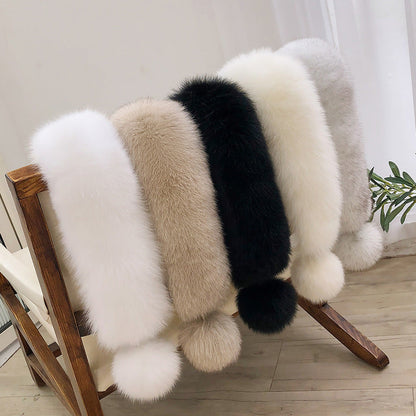 Warm Fox Fur Scarf - Winter Accessory