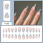 Y6 Ins Trendy Fall Nails: Almond Flashy Nail Tips