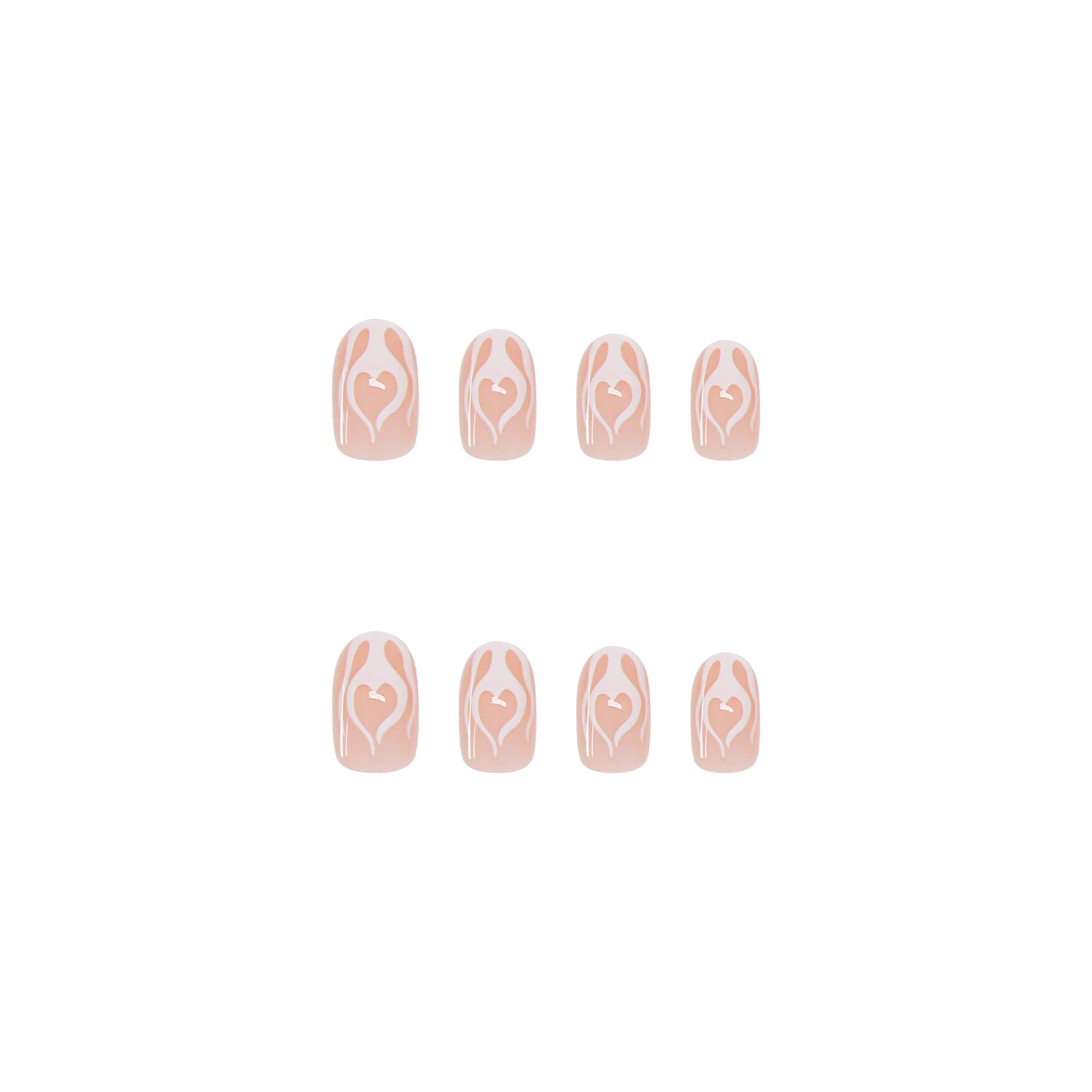 24-Piece Detachable Flame Design Nail Tips