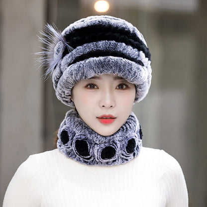 Warm Real Rabbit Fur Cap - Stylish Winter Hat