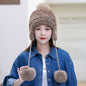 Winter Women's Mink Fur Ear Flap Hat - Stylish & Warm