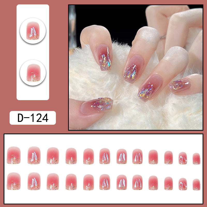 Aurora Rhinestone Nail Extensions, Detachable and Glamorous