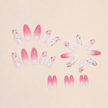 Adorable Flower Almond Nails, Soft Gradient and Romantic-Homeunderwear