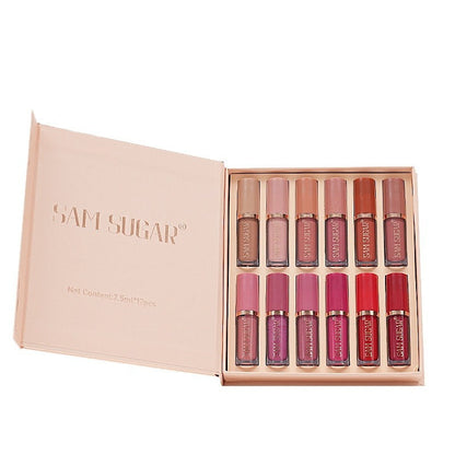 12-Color Book-Style Matte & Shimmer Lipstick Set