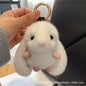 Cute Faux Mink Bunny Bag Charm Keychain