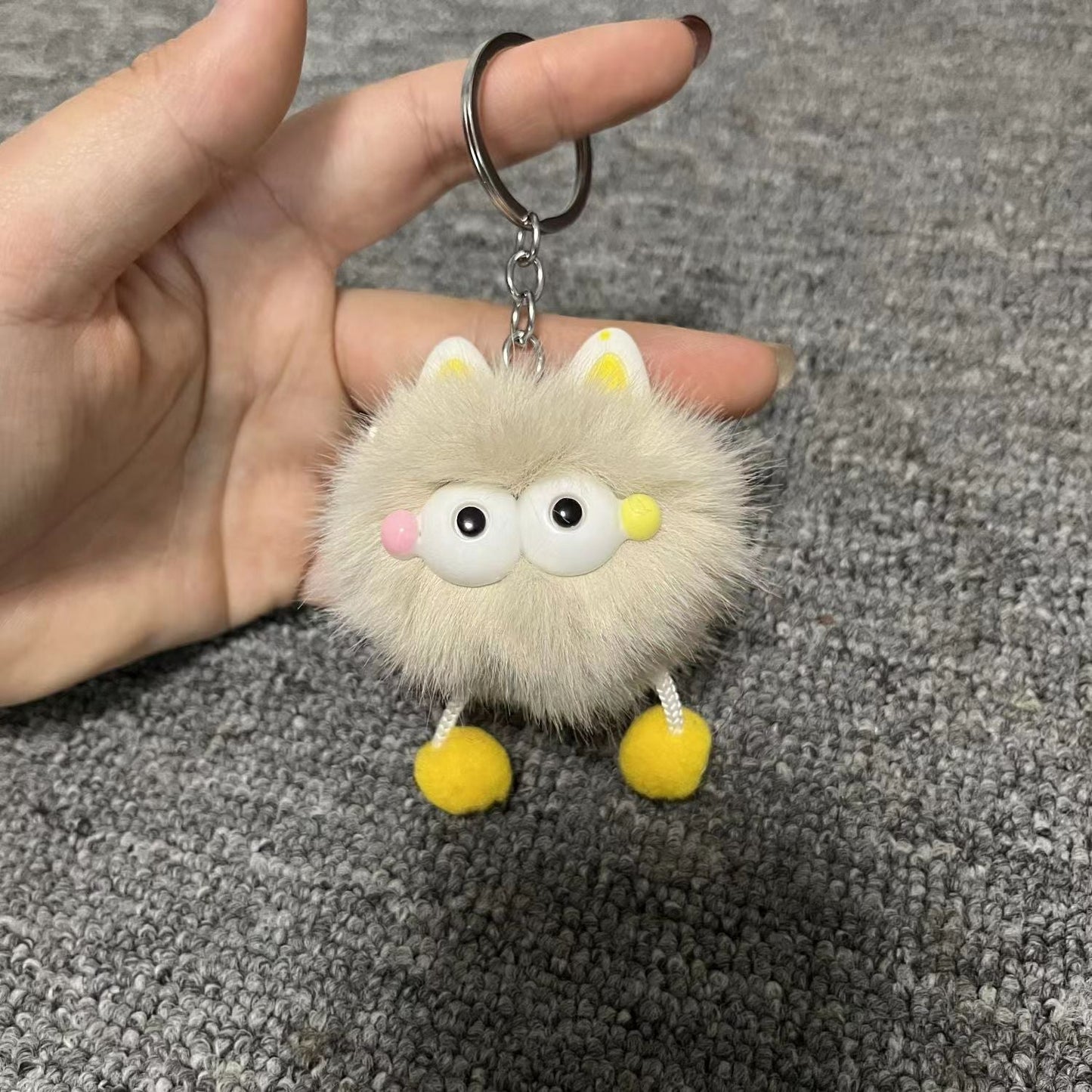 Cute Ear Fairy Plush Keychain - Cartoon Bag Charm