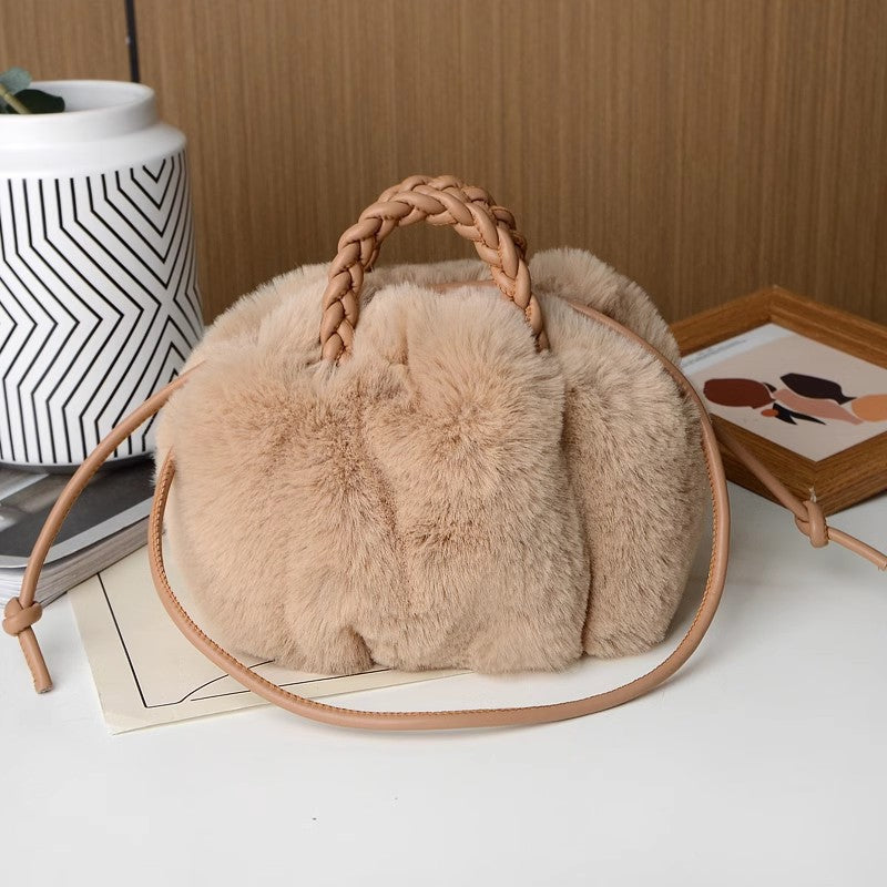 Fuzzy Winter Cloud Bag Tote Shoulder Satchel