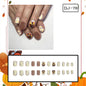 Autumn Turkey Polka Dot Short Square Nails