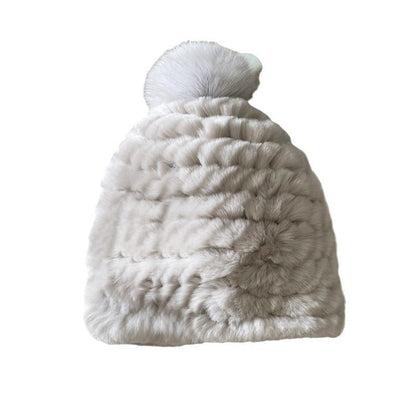 Winter Real Rabbit Fur Ear Flap Hat - Stylish & Warm