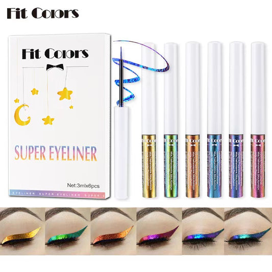 New Fashion 6-Color Light-Changing Liquid Eyeliner Set for Stage Makeup-Homeunderwear