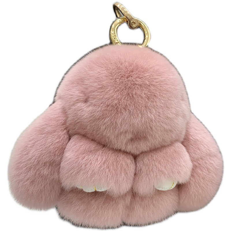 Cute New Rex Rabbit Fur Charm for Bags & Keys