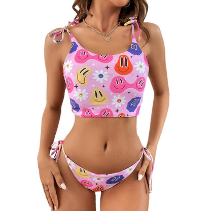 European and American Sexy Three-Piece Bikini Swimsuit