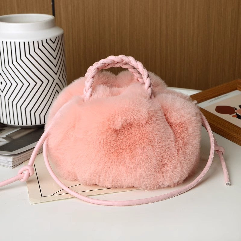 Fuzzy Winter Cloud Bag Tote Shoulder Satchel