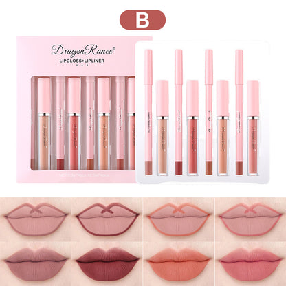 New Fashion 4-Pack Lip Liner and Matte Lip Gloss Set-Homeunderwear