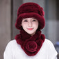 Winter Real Rabbit Fur Hat & Scarf Set - Warm & Elegant