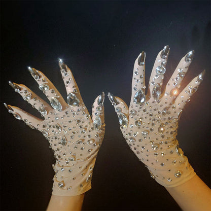 Crystal Mesh Sparkling Party Gloves