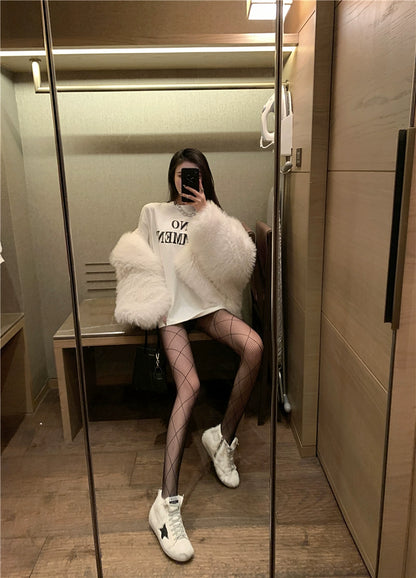 Sexy Black Rhombus Mesh Fishnet Stockings Pantyhose