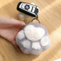 Cute Real Rabbit Fur Cat Paw Keychain Toy