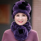 Winter Real Rabbit Fur Hat & Scarf Set - Warm & Stylish