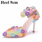 Elegant Lace Single-Strap Stiletto Sandals-Heel Height 7.5CM-Homeunderwear