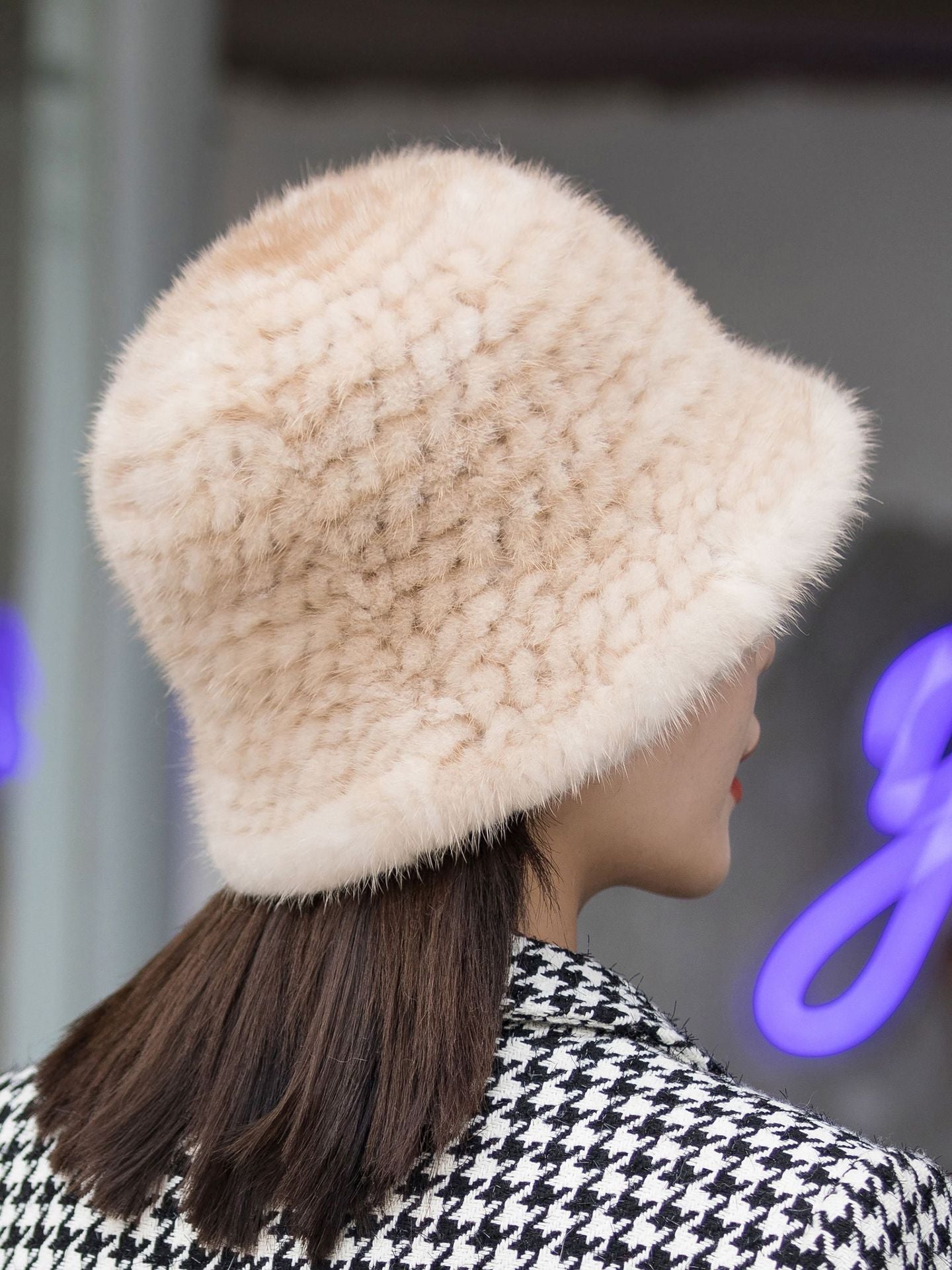 Winter Mink Fur Bucket Hat - Warm & Stylish