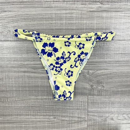 Floral Print Sexy Bandage Bikini Swimwear