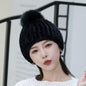 Winter Mink Fur Hat with Fox Pom Pom - Stylish & Warm