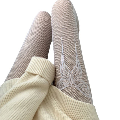 Summer Unhooked Single-legged Butterfly Net Socks Fishing Net Pantyhose