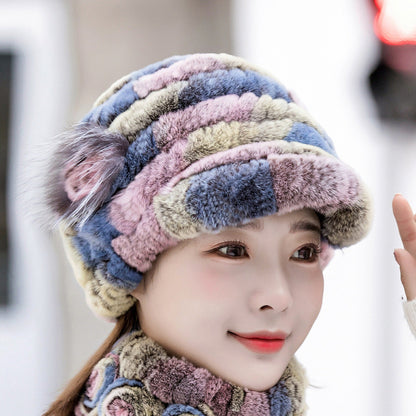 Winter Real Rabbit Fur Cap - Warm & Stylish